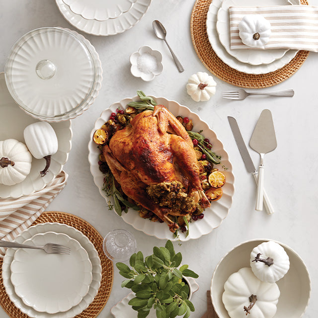 French Perle Scallop Centerpiece Bowl - Image 2