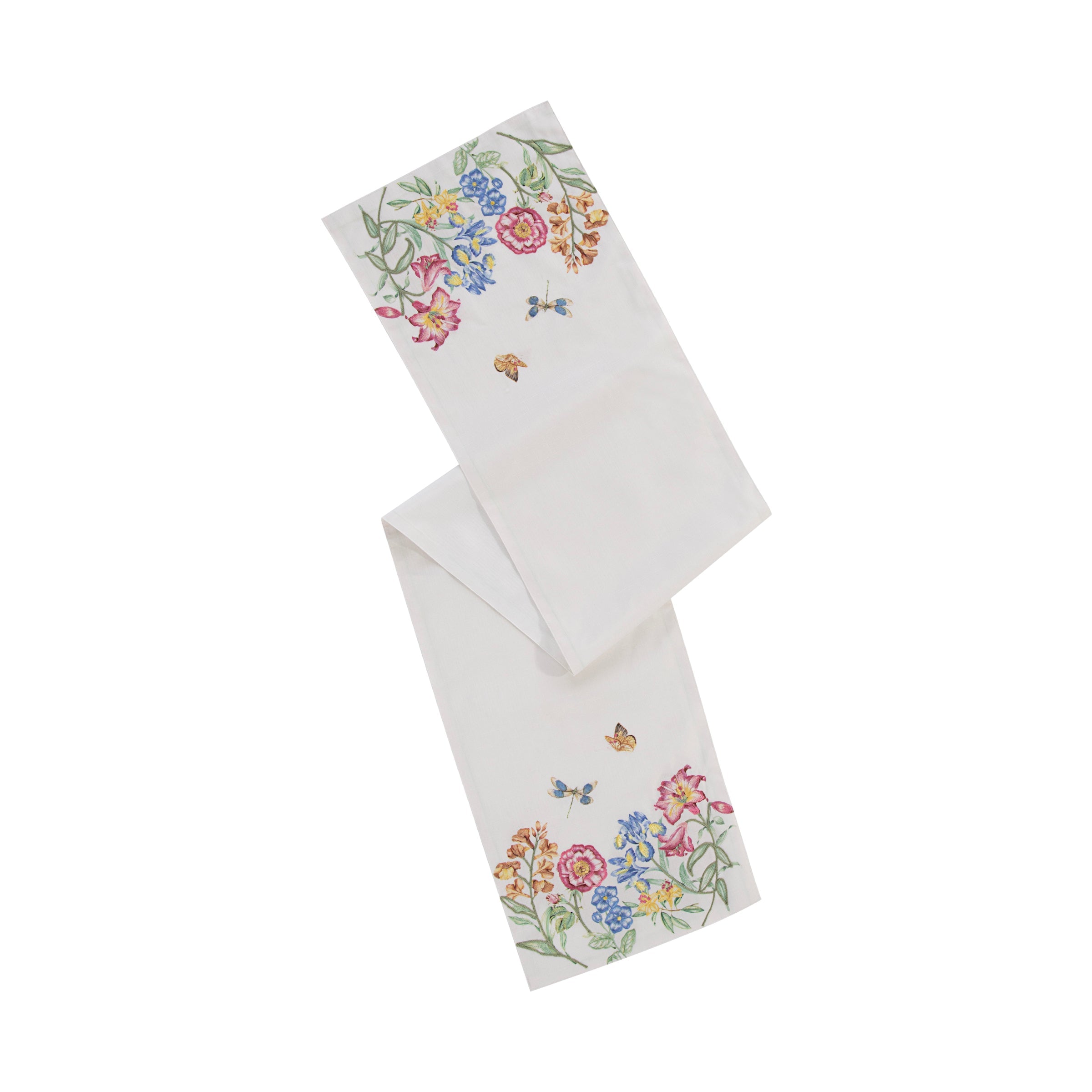 Butterfly Meadow Garden Embroidered Runner - Image 3