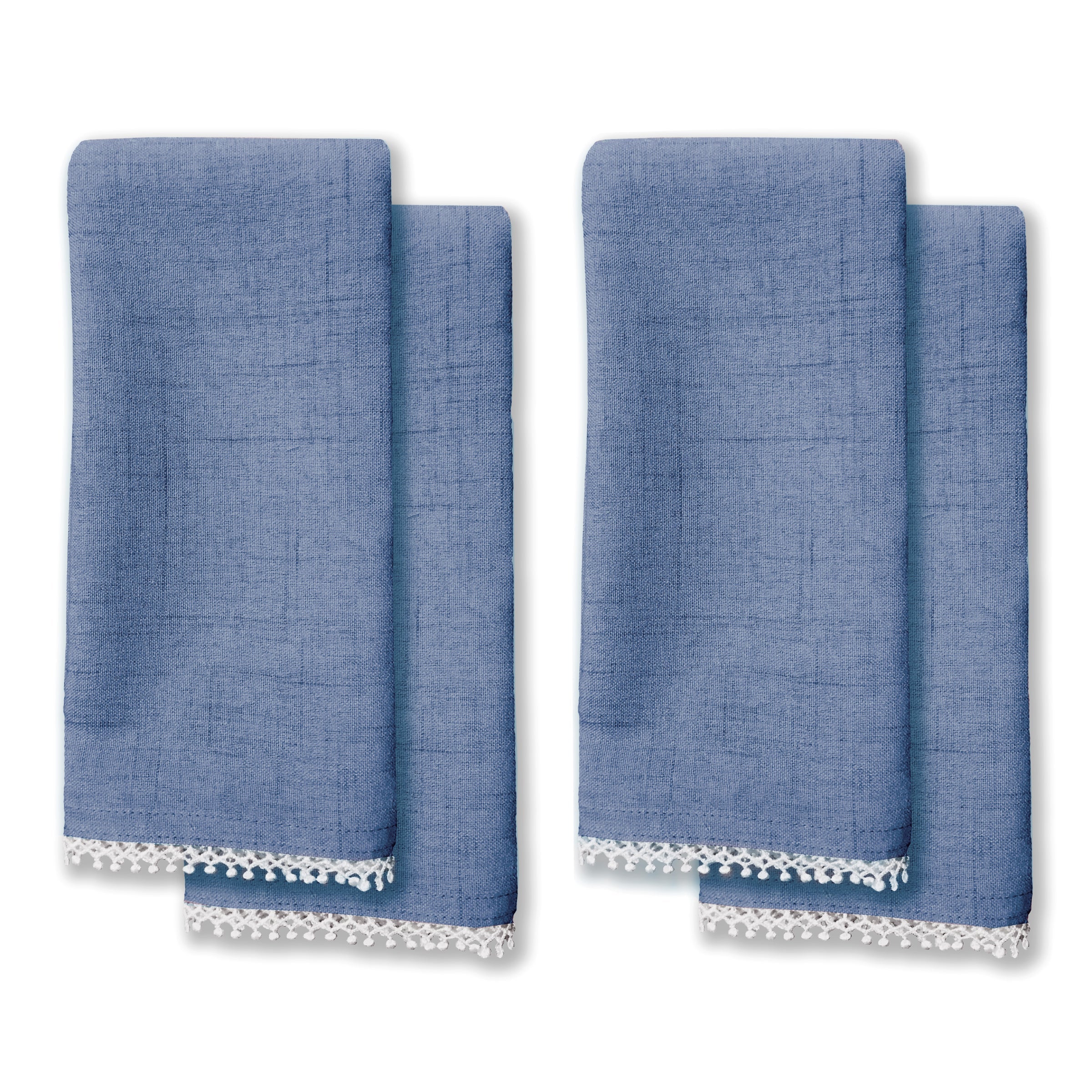 French Perle Periwinkle 19X19 Napkins - Set Of 4 - Image 2