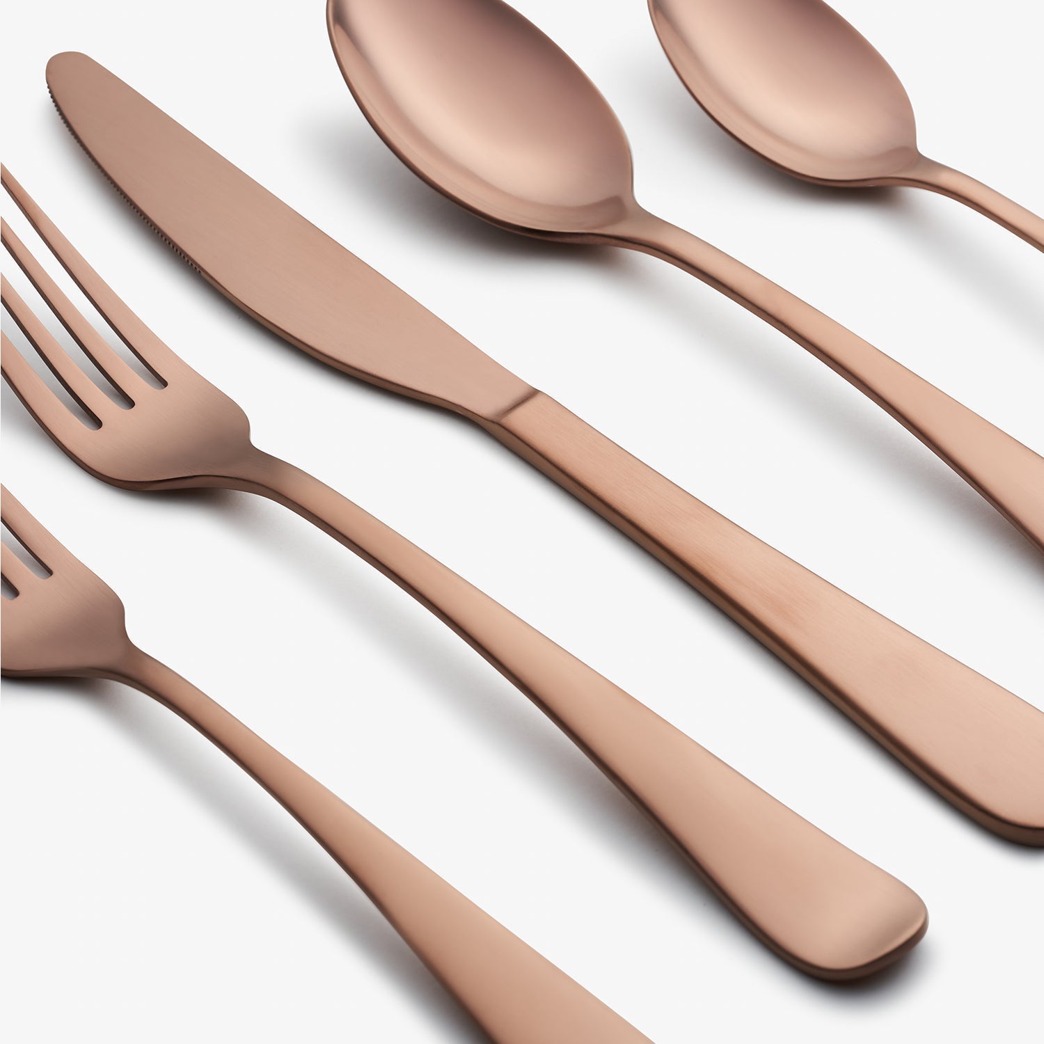 Rhiannon Copper Satin 20 Piece Flatware Set - Image 3