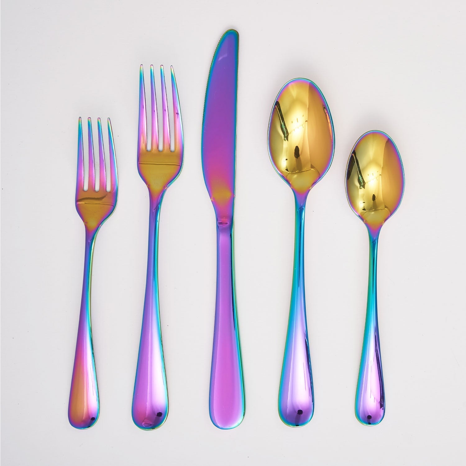 Rhiannon Rainbow Mirror 20 Piece Flatware Set - Image 3