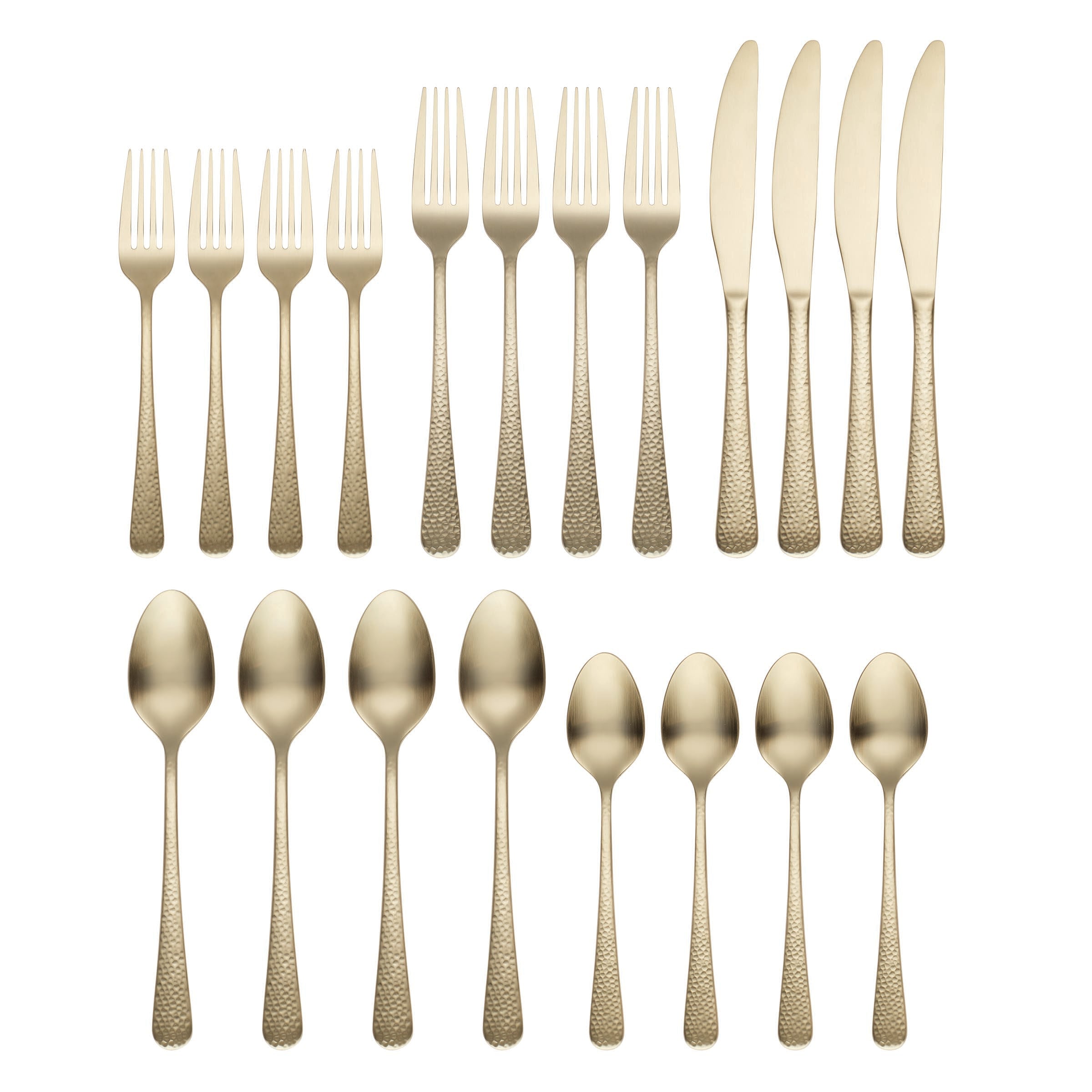 Keene Champagne Satin 20 Piece Flatware Set - Image 3