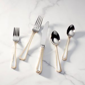 Vintage Jewel Gold 5 Piece Place Setting