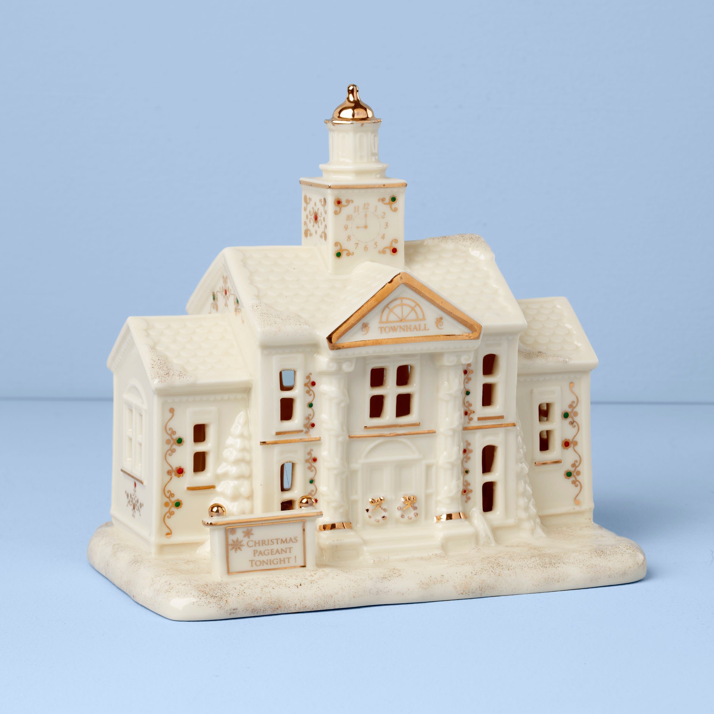 Mistletoe Park Town Hall Lit Figurine - Image 2