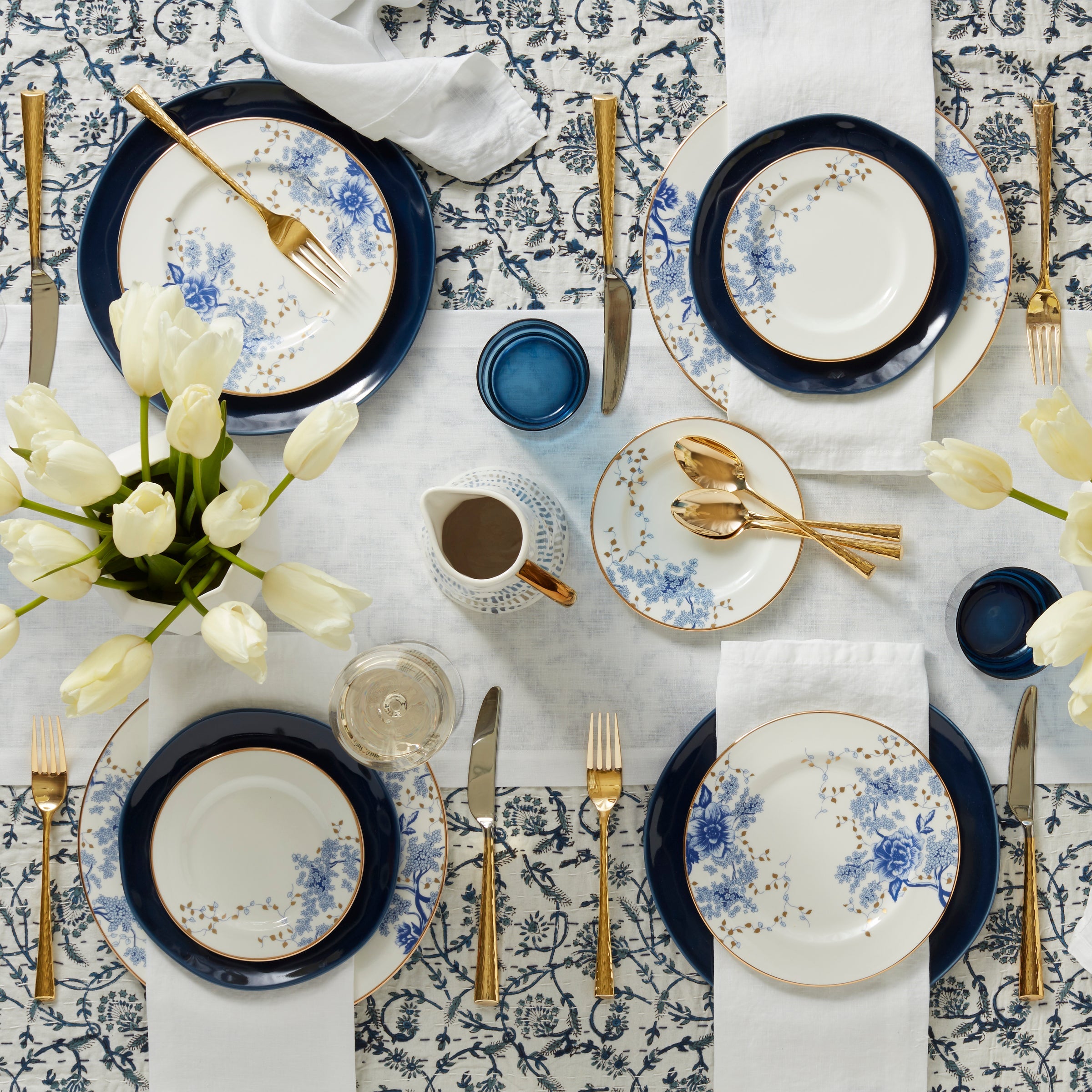 Bay Colors Blue Dinner Plates - Set of 4 - Image 5