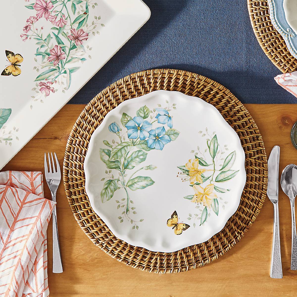 Butterfly Meadow Melamine Dinner Plates - Set of 4 - Image 7