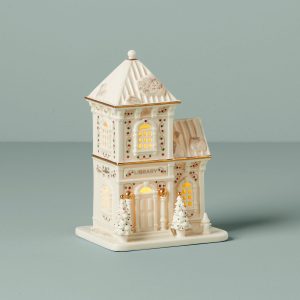 Mistletoe Park Lit Library Figurine