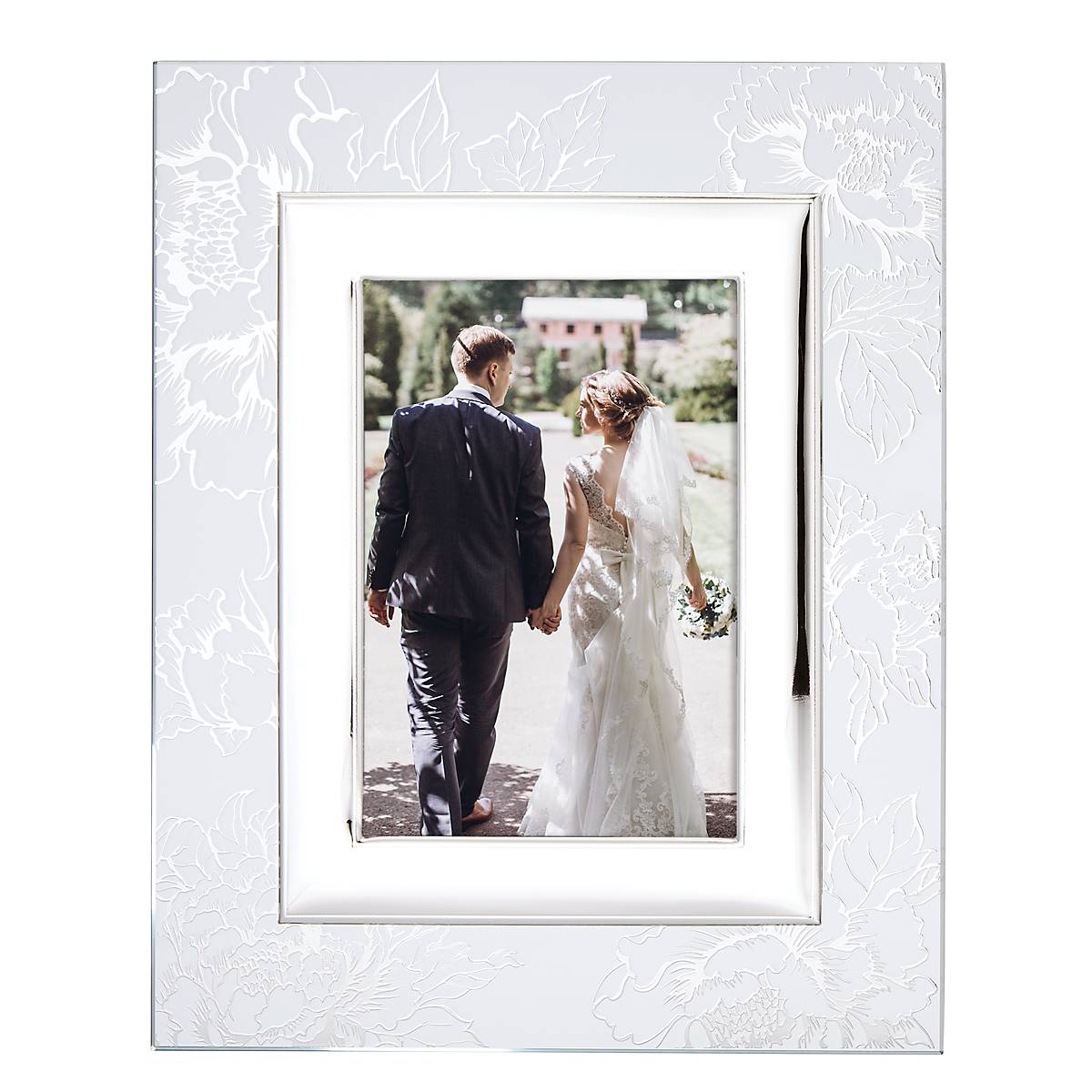 Silver Peony 5 x 7 Frame