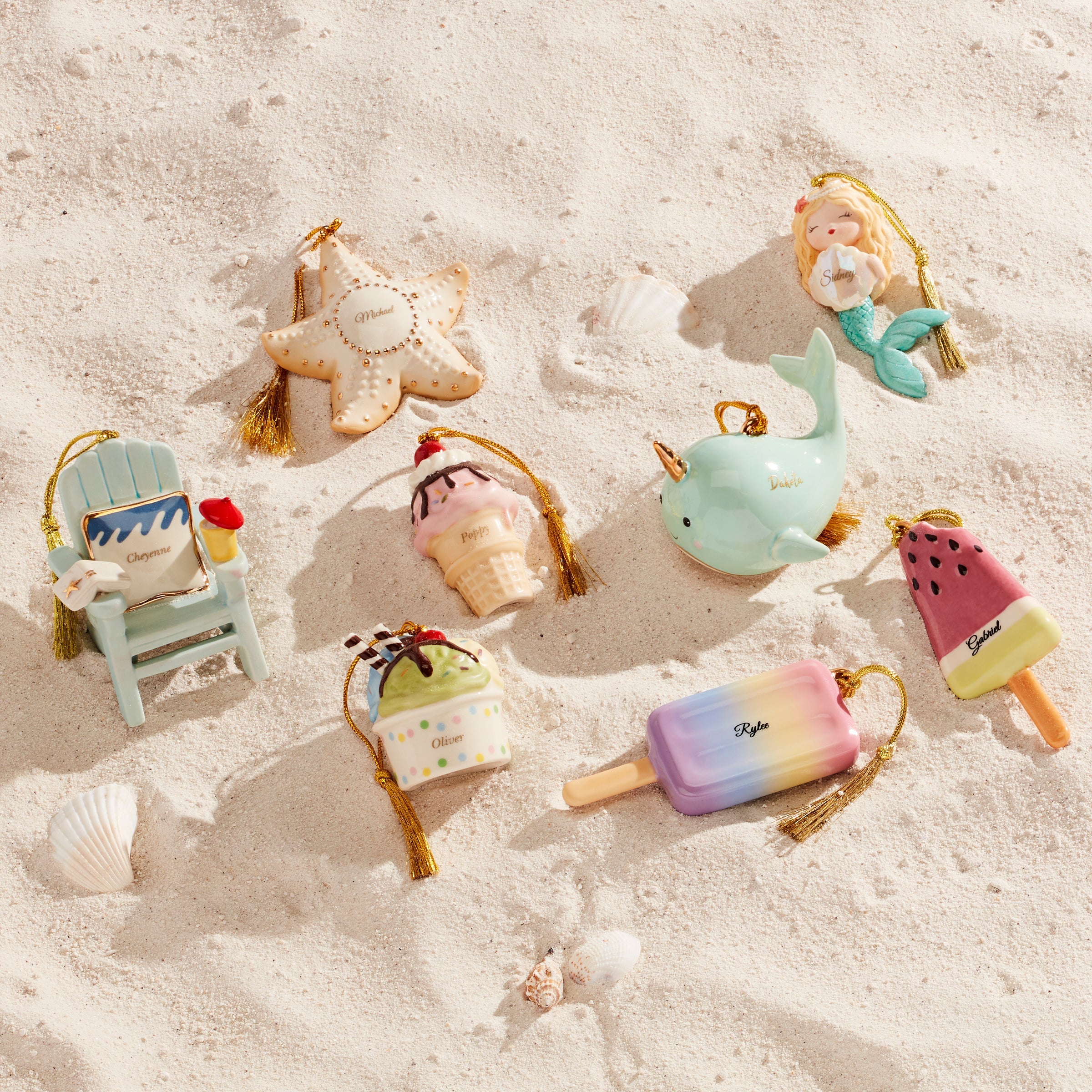 Personalized Ice Cream 2-Piece Ornament Set - Image 8