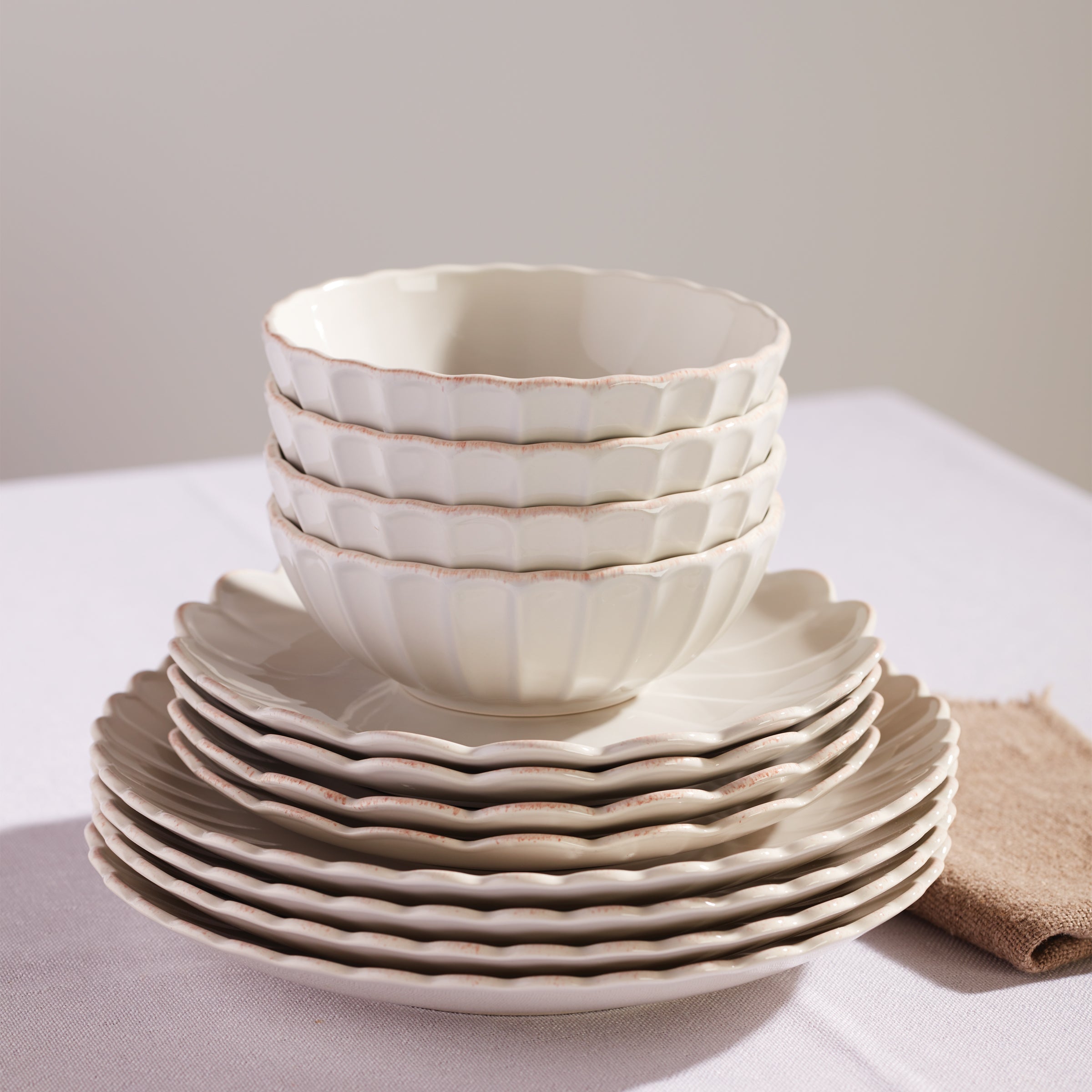 French Perle Scallop All-Purpose Bowls - Set of 4 - Image 11