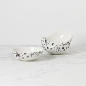 Garden Doodle Cereal Bowls - Set of 4