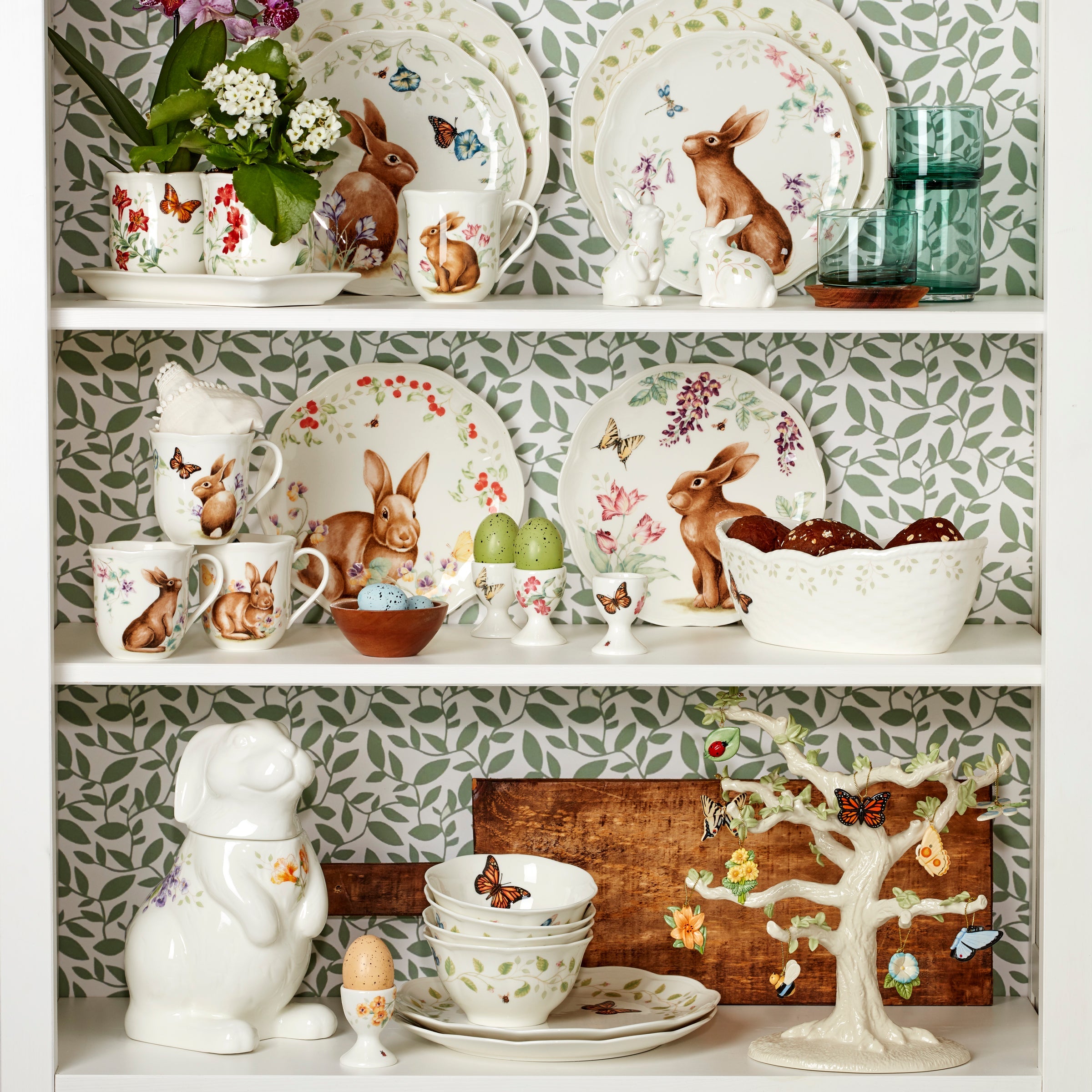 Butterfly Meadow Bunny Mugs - Set of 4 - Image 3