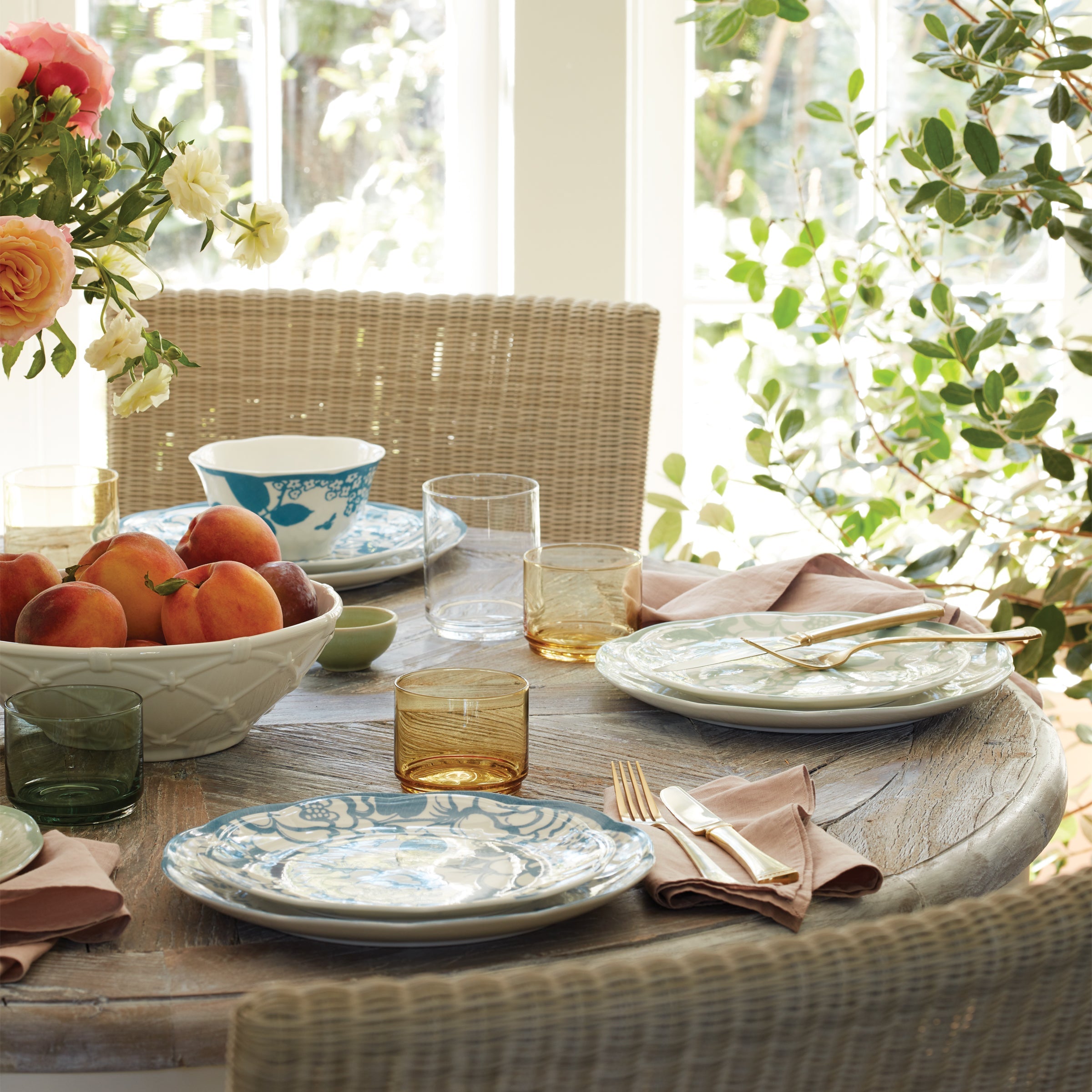 Butterfly Meadow Cottage Sage 12-Piece Dinnerware Set - Image 9