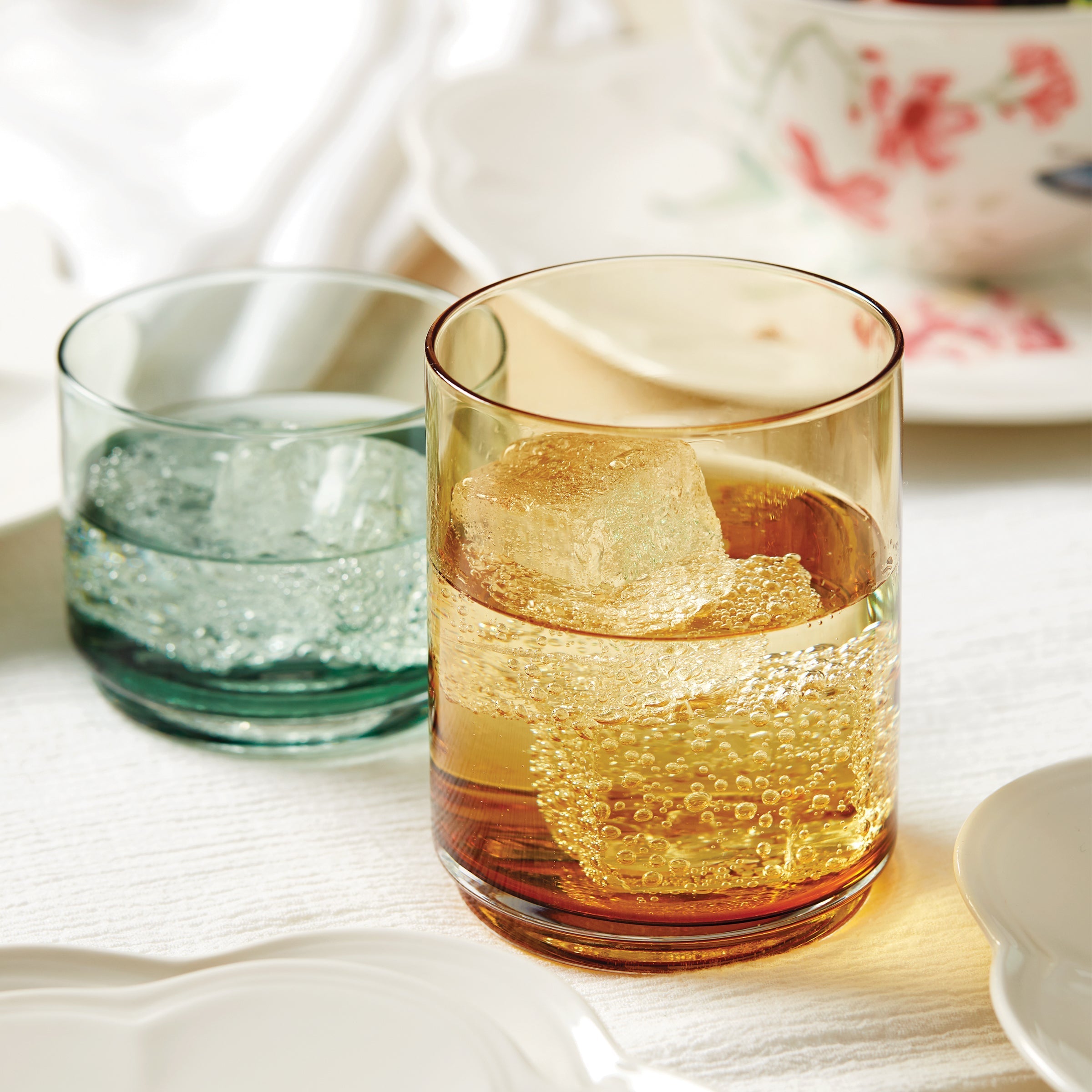 Tuscany Classics Stackable Amber Short Glasses - Set Of 4 - Image 11