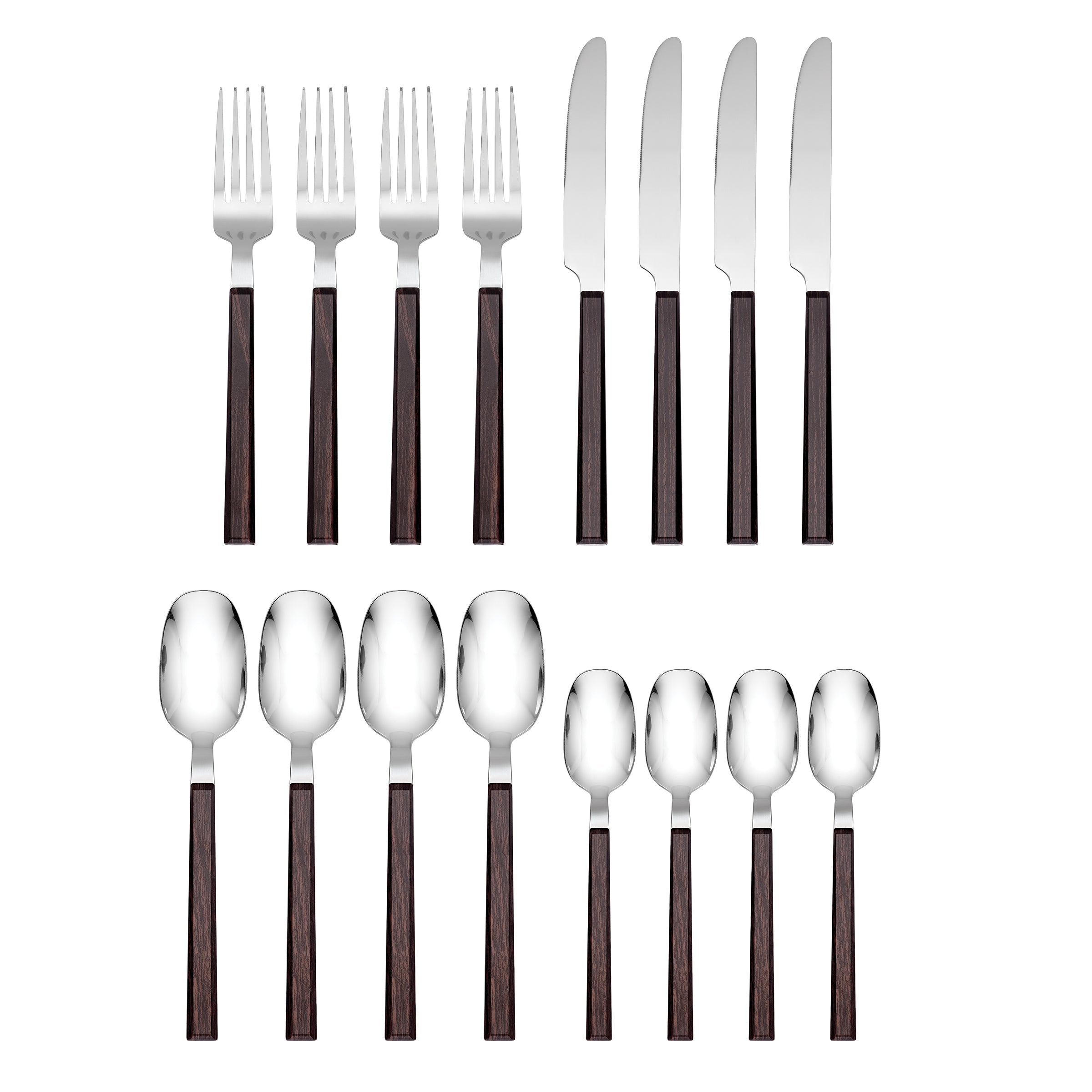 Henley Brown 16 Piece Flatware Set - Image 4