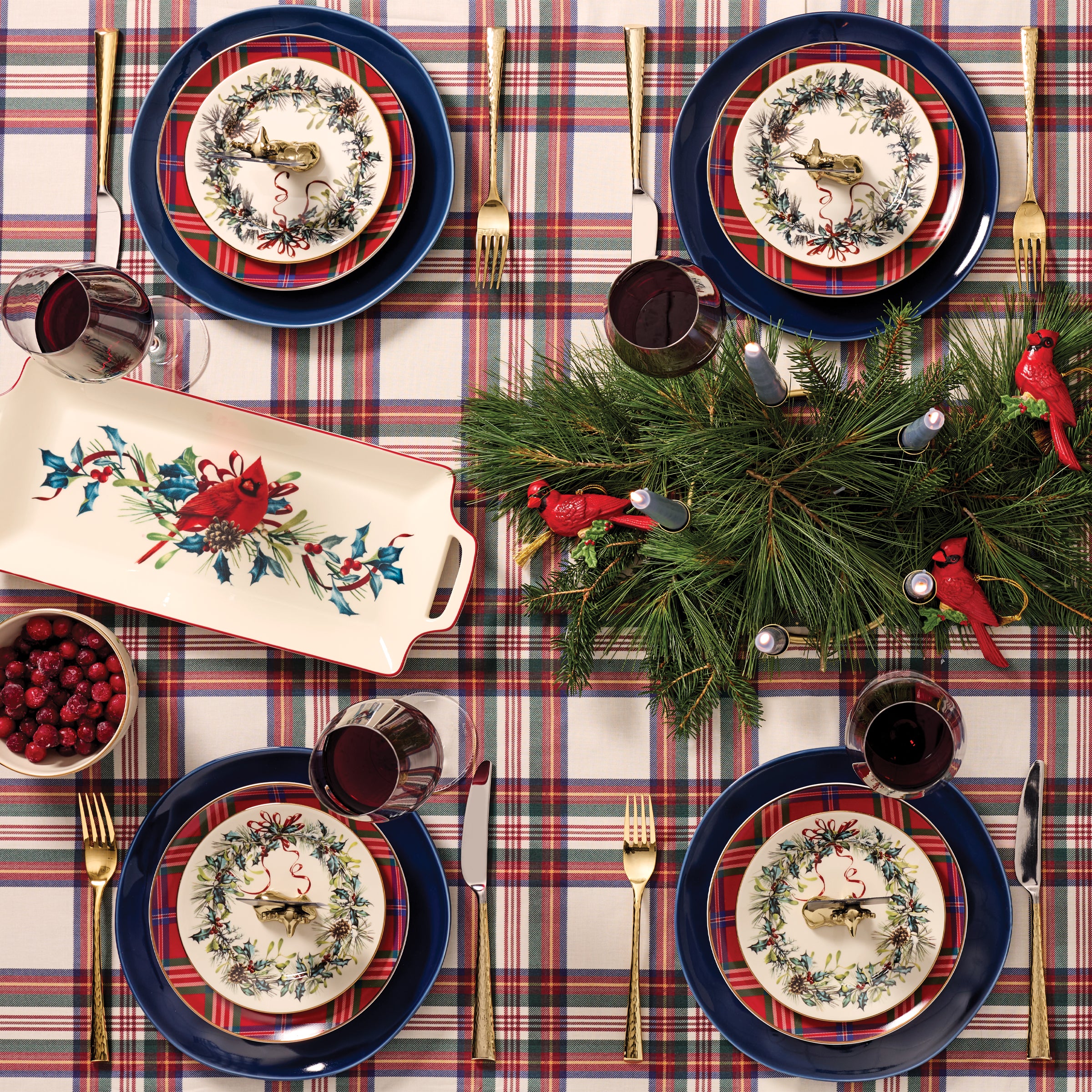 Winter Greetings Salad Plates - Set of 4 - Image 2