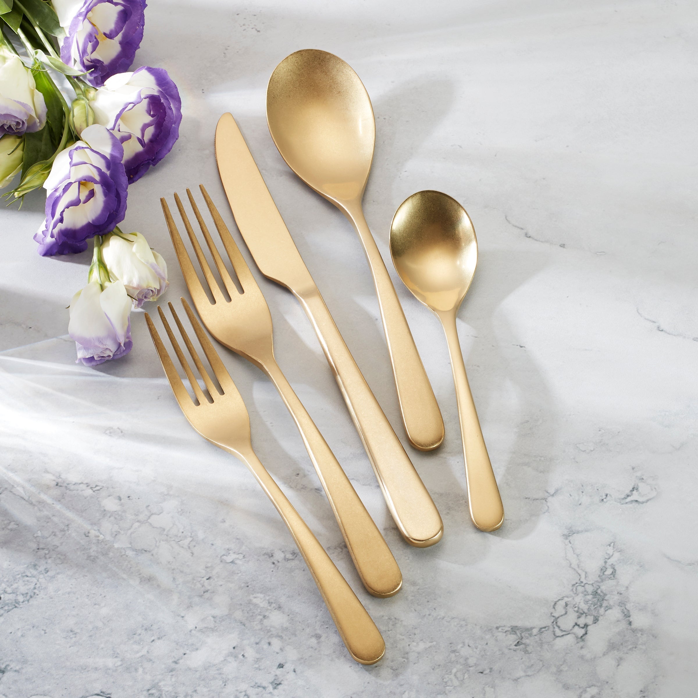 Kenbrook Champagne Vintage 20 Piece Flatware Set - Image 2