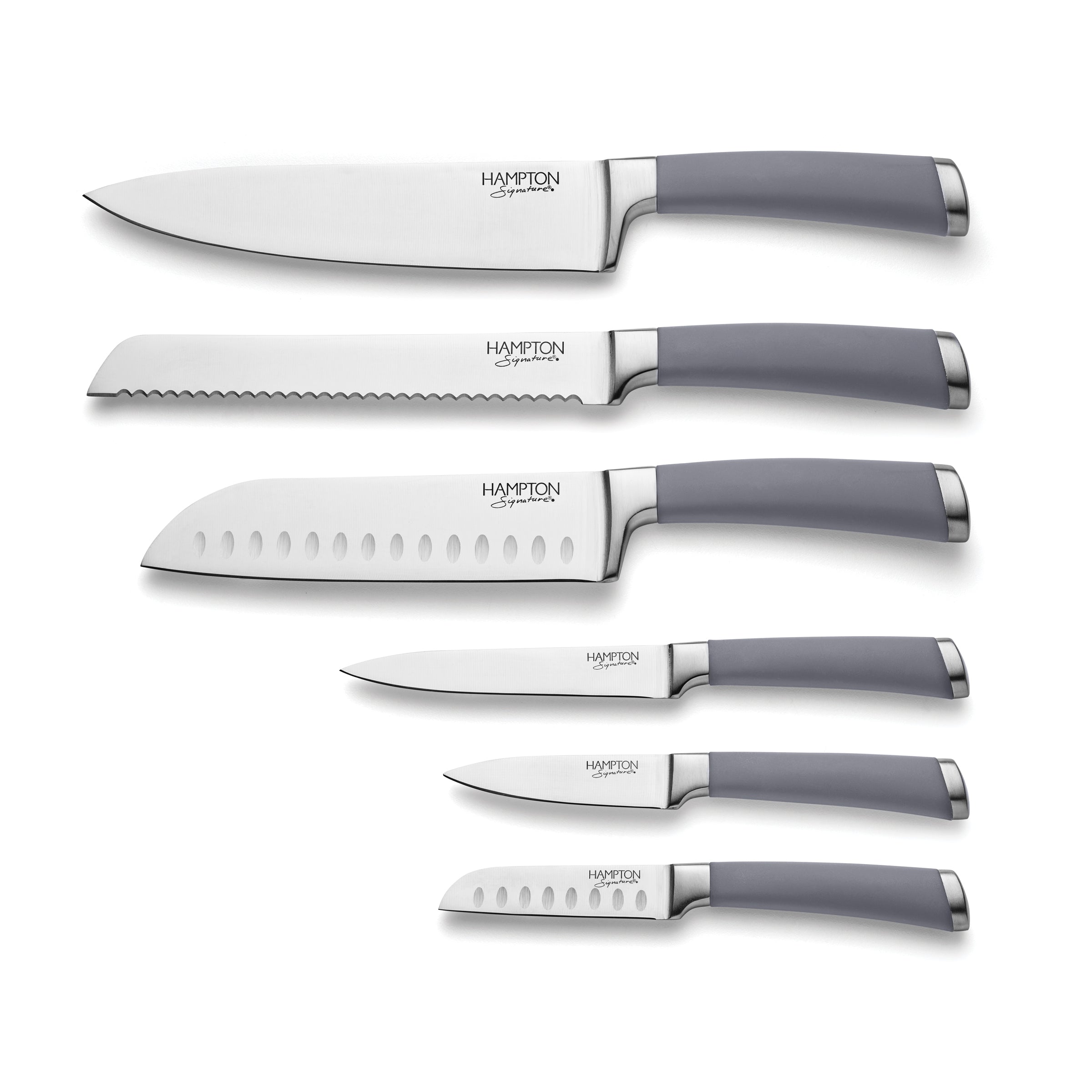 Beton 7 Piece Textured Cutlery Block Set - Image 2