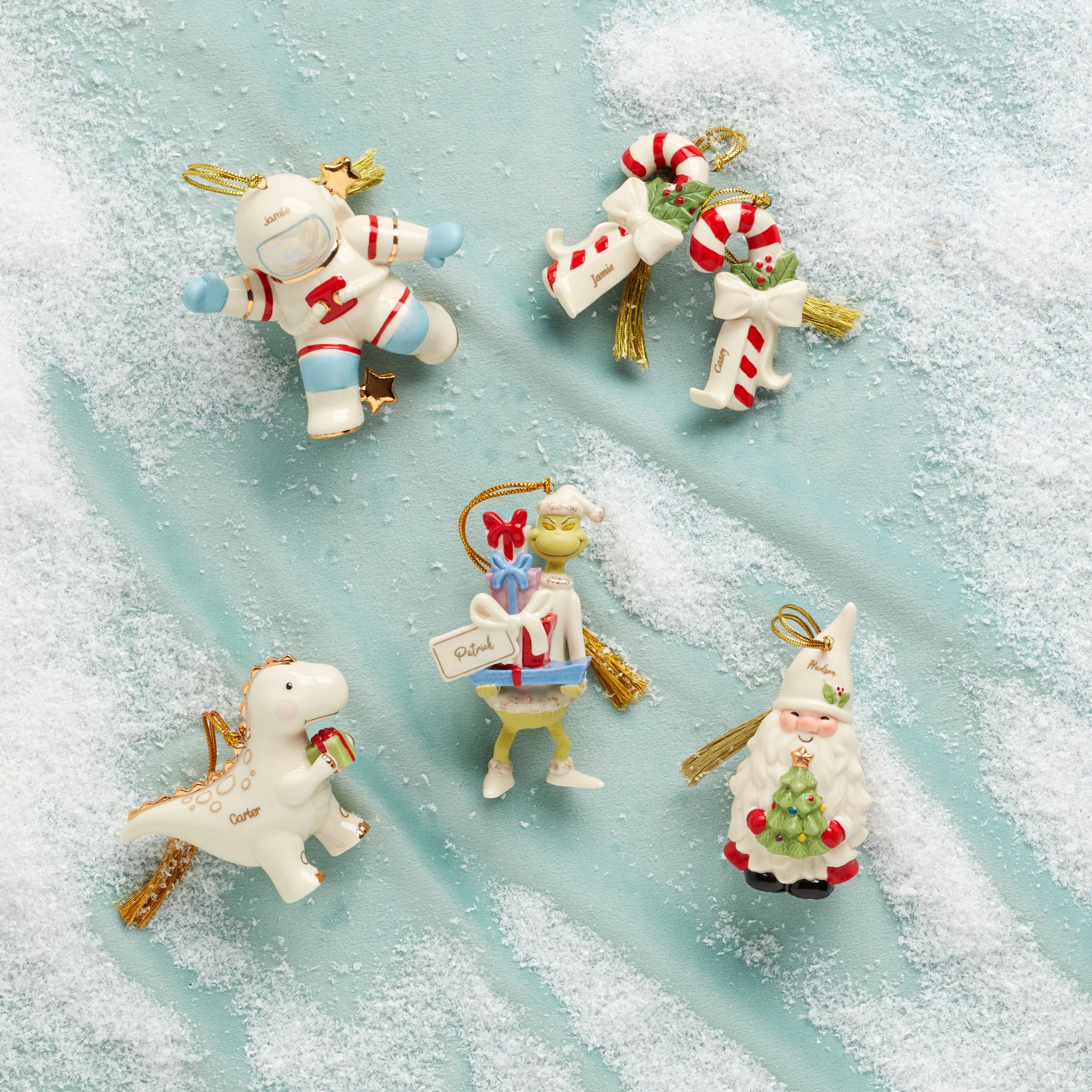 Personalized Candycane 2-Piece Ornament Set - Image 3