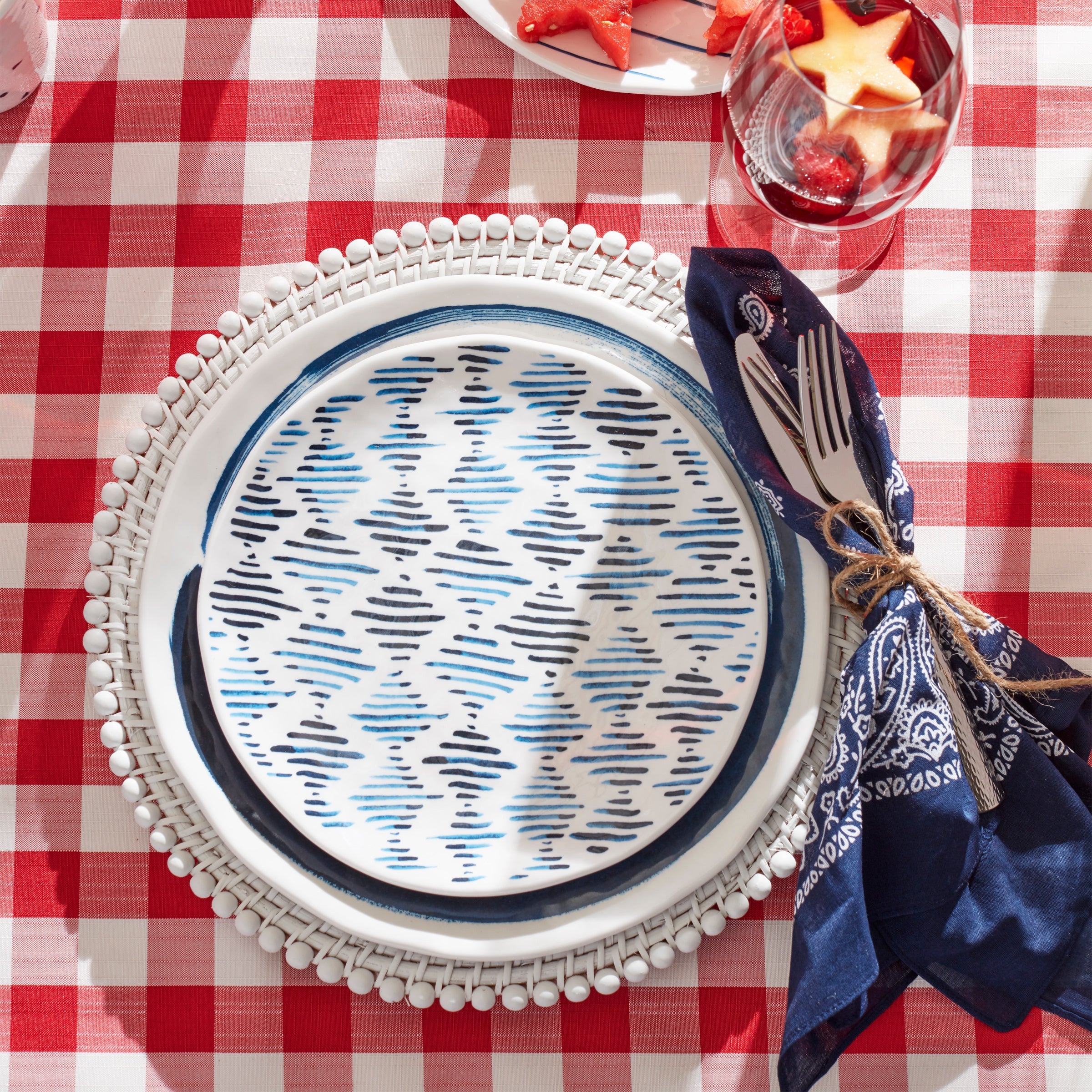 Blue Bay Melamine Dinner Plates - Set of 4 - Image 2
