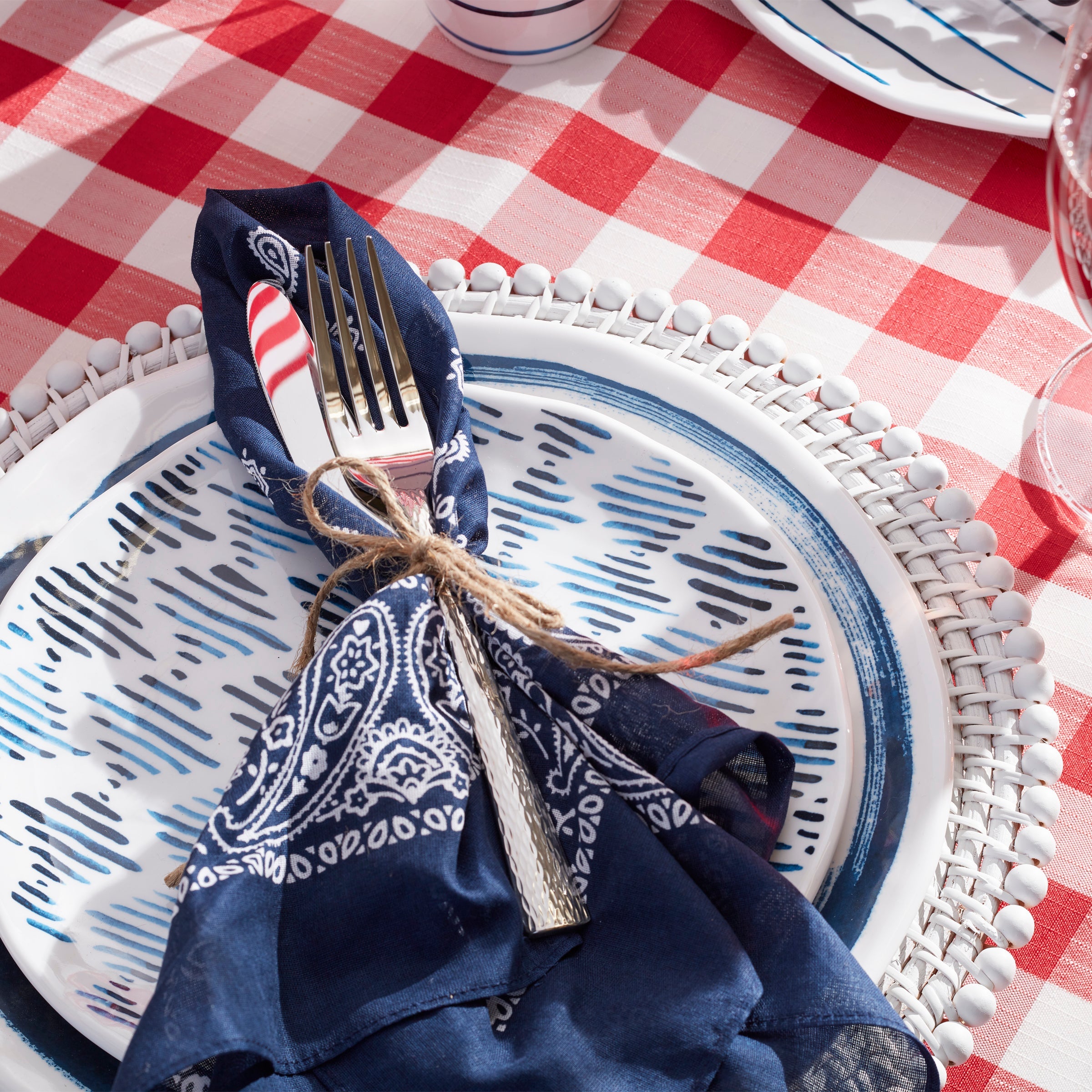 Blue Bay Melamine Dinner Plates - Set of 4 - Image 5