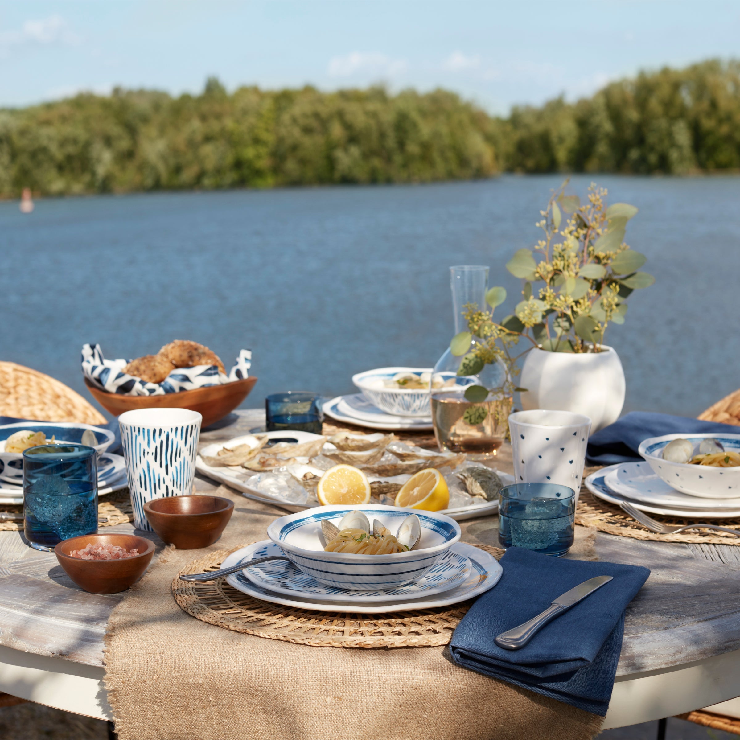 Blue Bay Melamine Handled Platter - Image 4