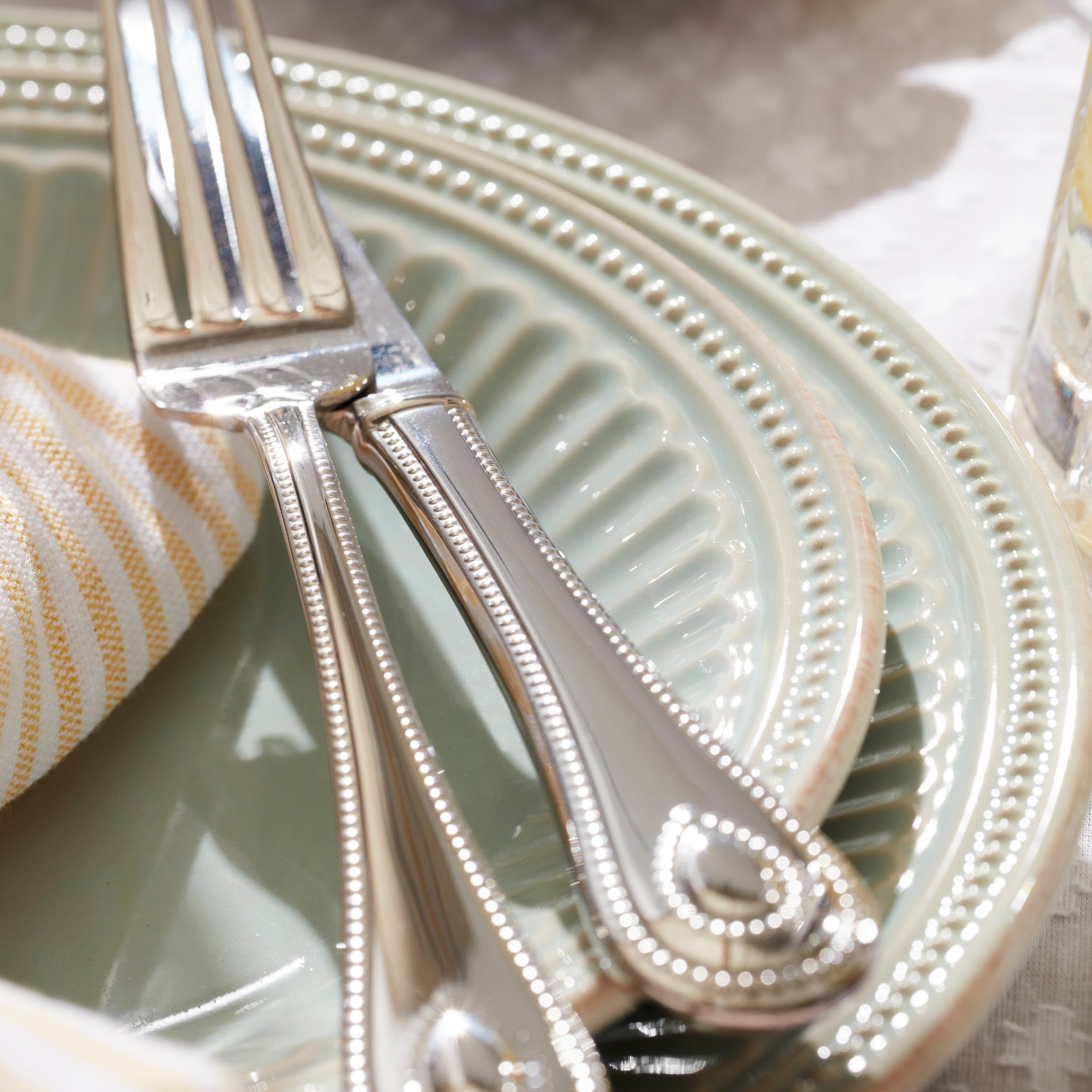 French Perle Dinner Fork - Set of 4 - Image 2