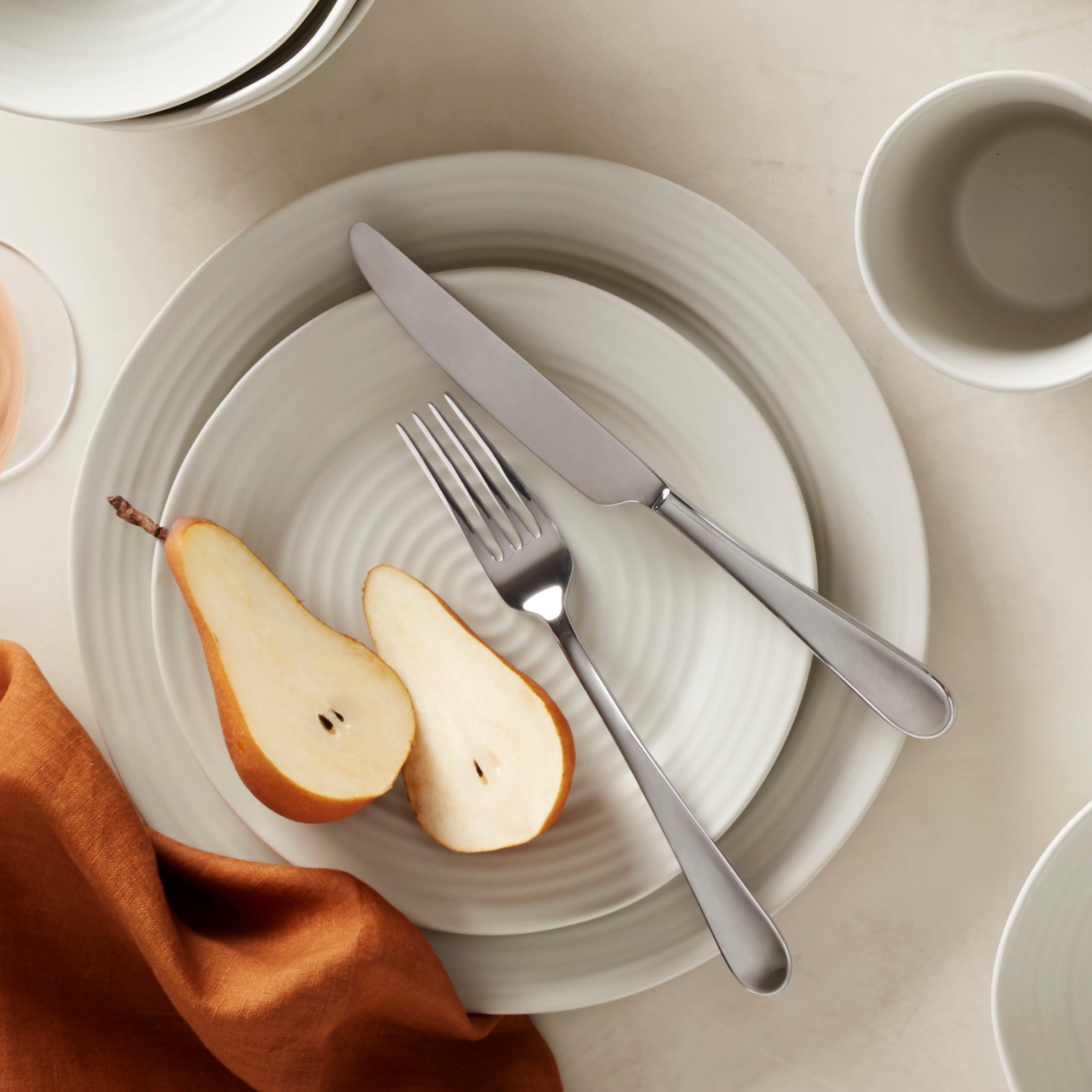 Ridge White 12-Piece Dinnerware Set - Image 10