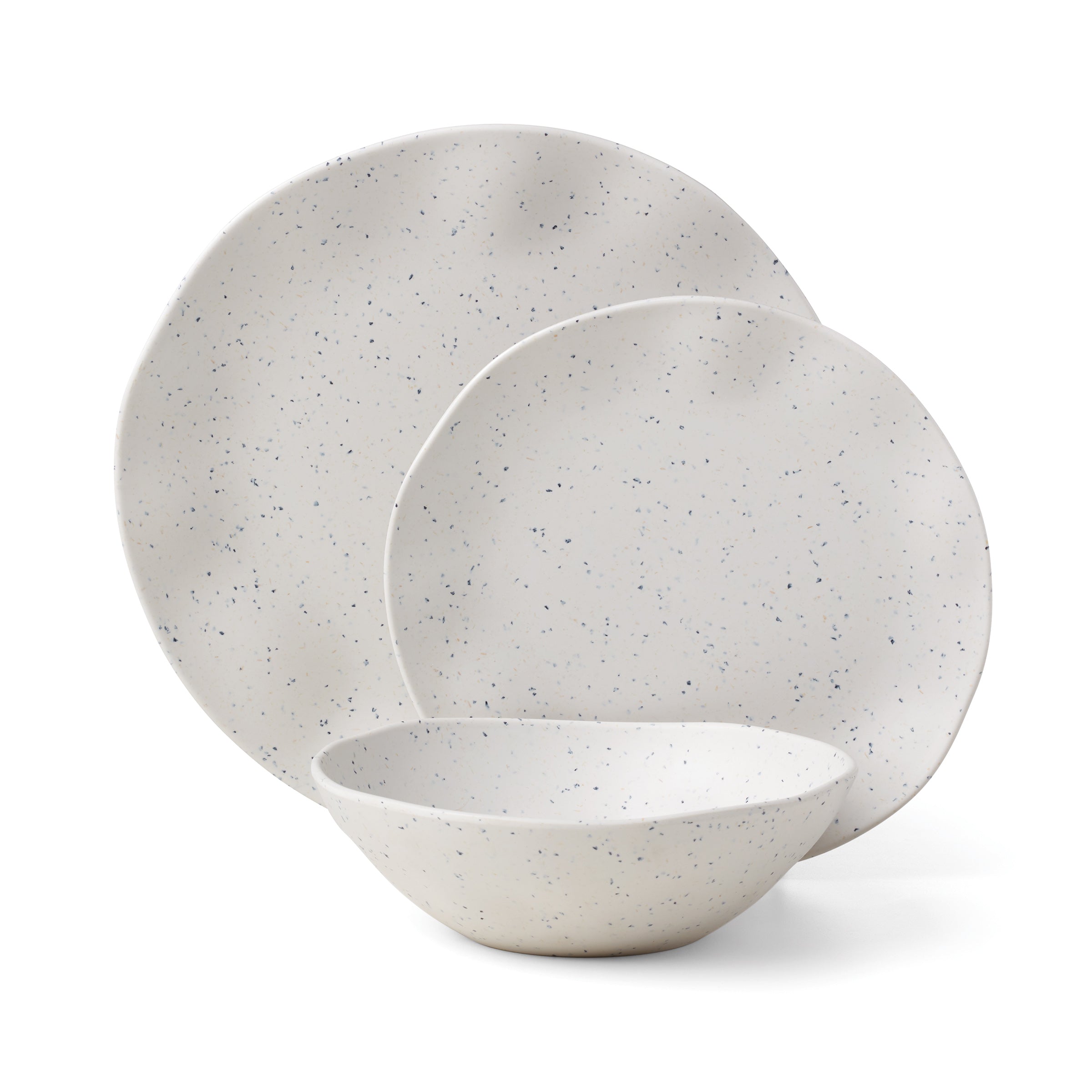 Terrazzo Melamine Cream 12-Piece Dinnerware Set - Image 10
