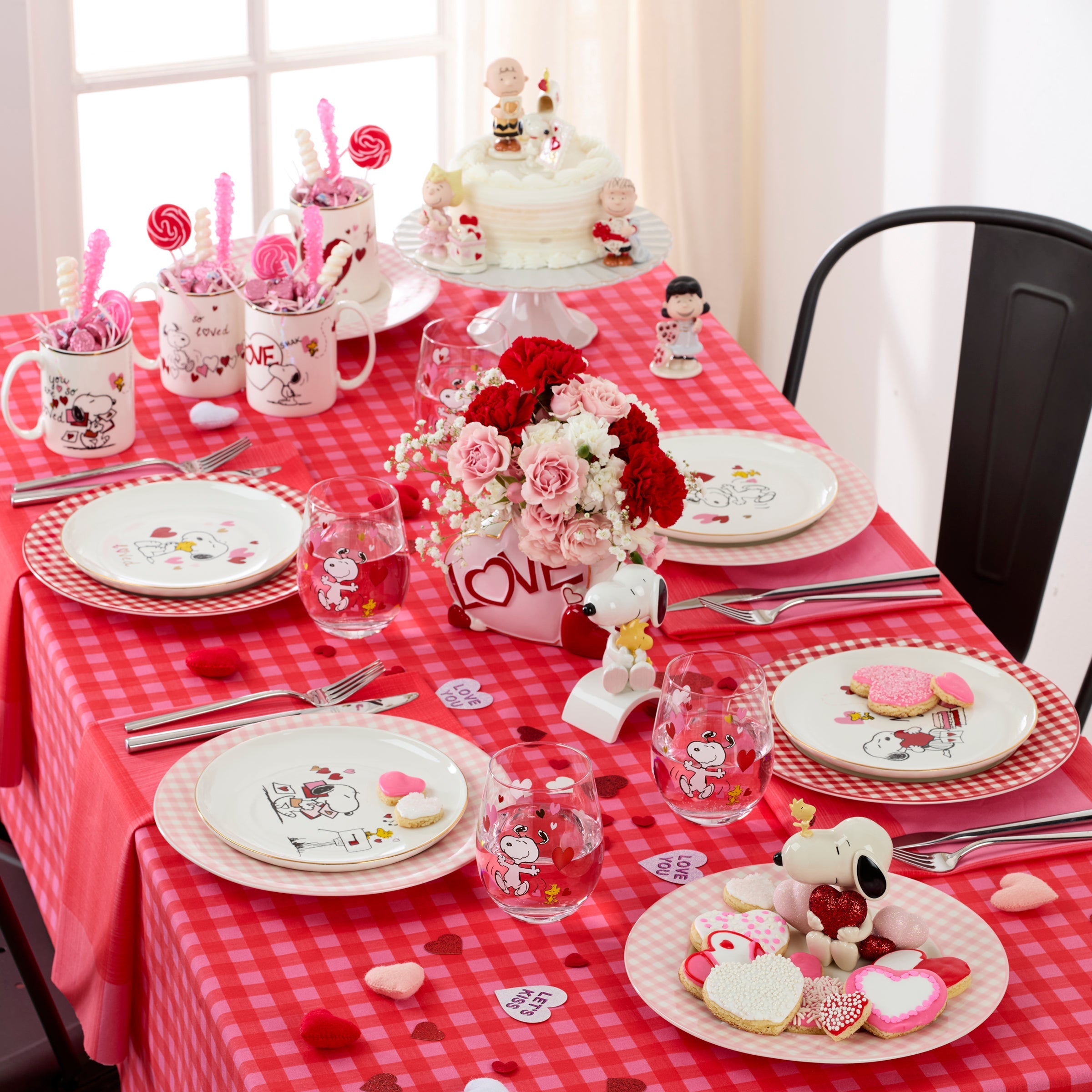 Snoopy Valentine's Day Mugs - Set of 4 - Image 6