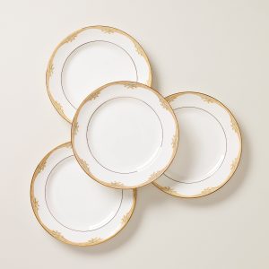 British Colonial Bamboo Dinner Plates - Set of 4