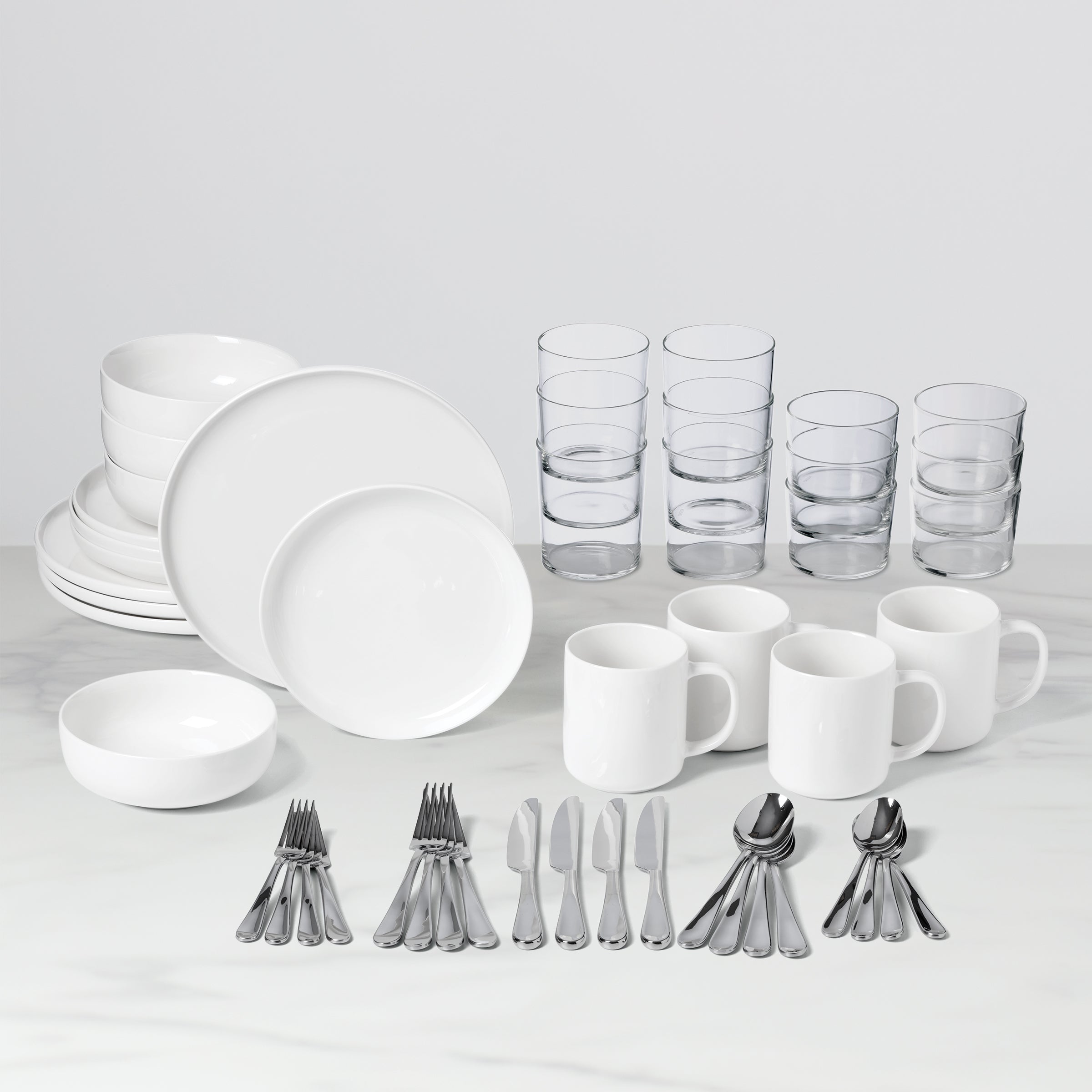 24 Seven 48-Piece Dinnerware Set - Image 2