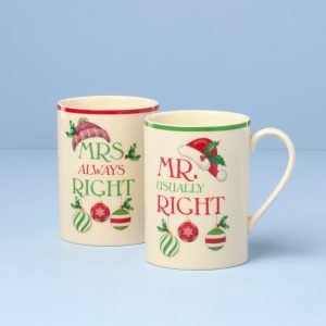 Holiday Mr. & Mrs. Mugs - Set of 2