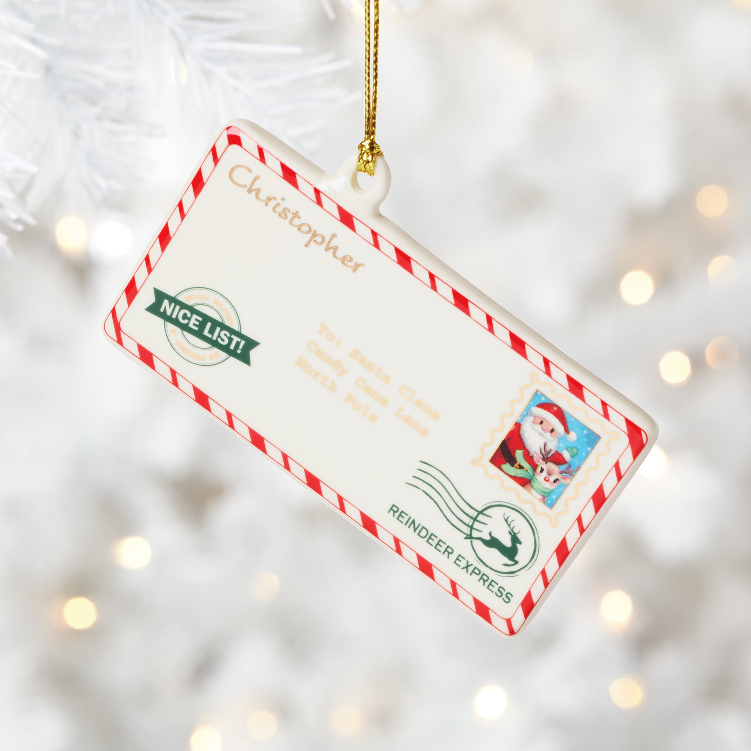 Personalized Letters To Santa Ornament - Image 5
