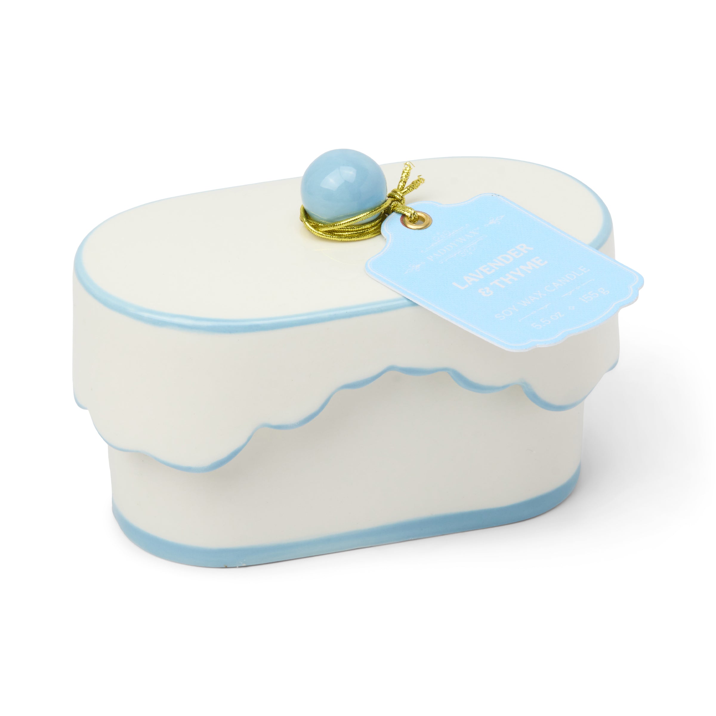 Cherie 5.5-oz Soy Wax Ceramic Candle. Lavender Thyme
