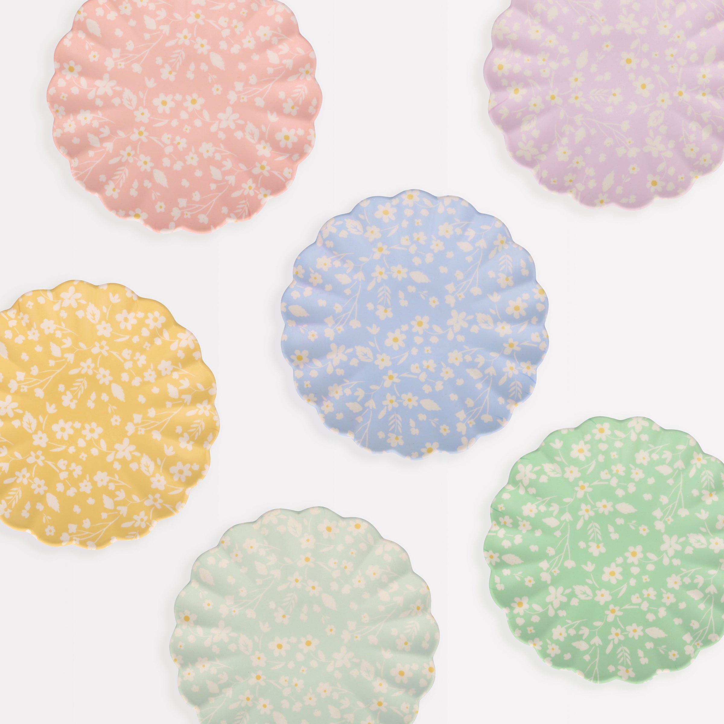 Floral Reusable Bamboo Small Plates. Set of 6 - Image 10