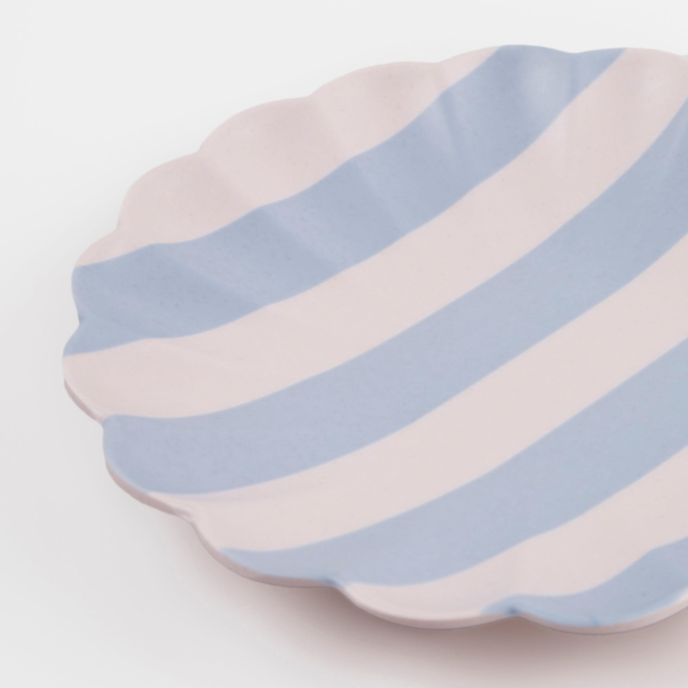 Stripy Reusable Bamboo Small Plates. Set of 6 - Image 7