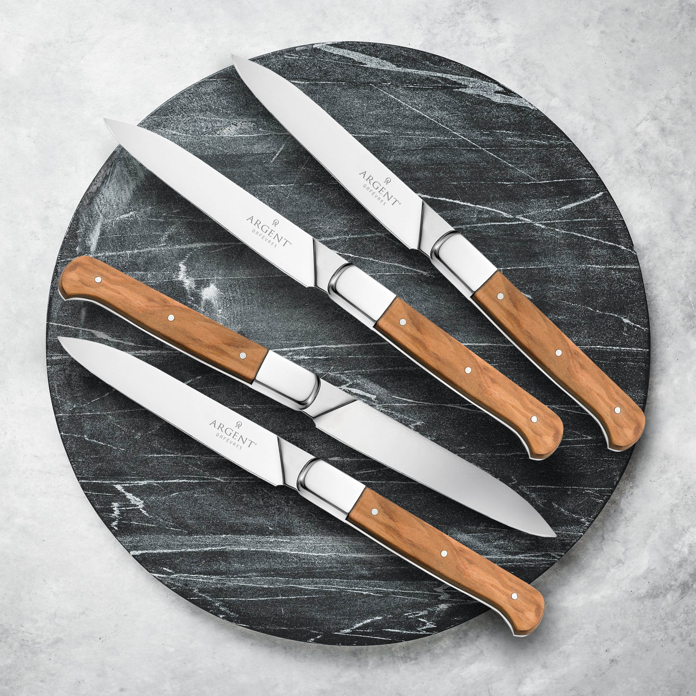 Lynden Olive Wood Steak Knives Set of 4 - Image 2